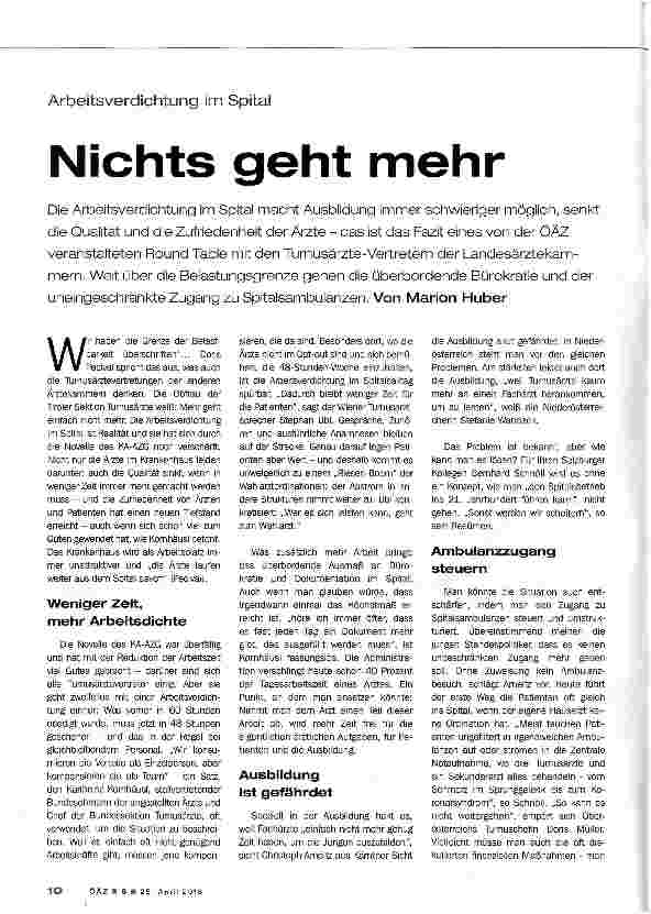 Vorschauseite 1: Nichts geht mehr