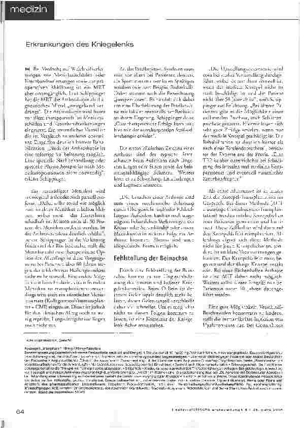 Vorschauseite 3: Erkrankungen des Kniegelenks - Defekte richtig diagnostizieren