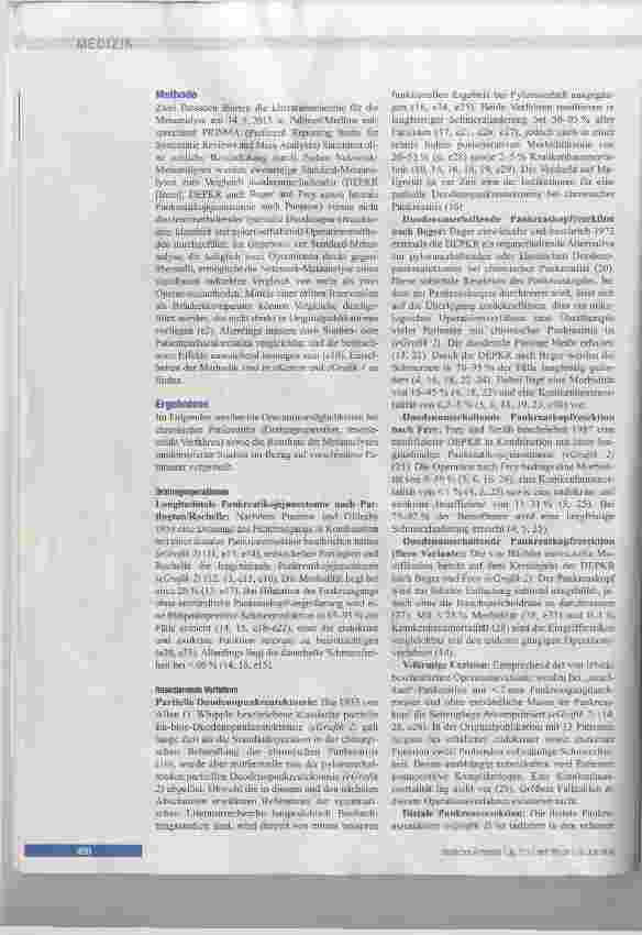 Vorschauseite 2: Evidenzbasierte chirurgische Therapieoptionen bei chronischer Pankreatitis