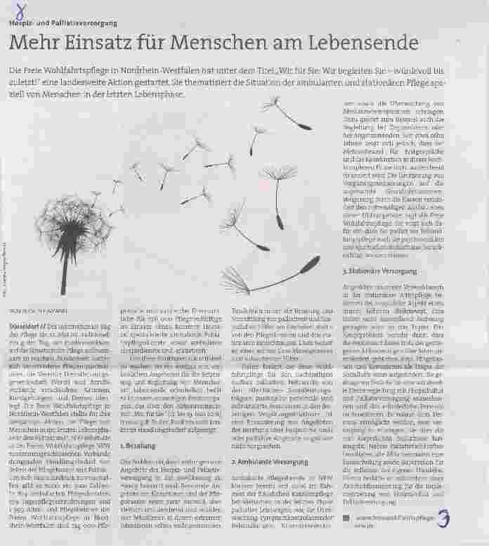 Vorschauseite 1: Mehr Einsatz für Menschen am Lebensende