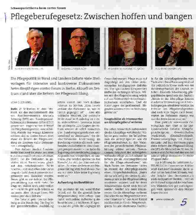 Vorschauseite 1: Pflegeberufegesetz: Zwischen hoffen und bangen
