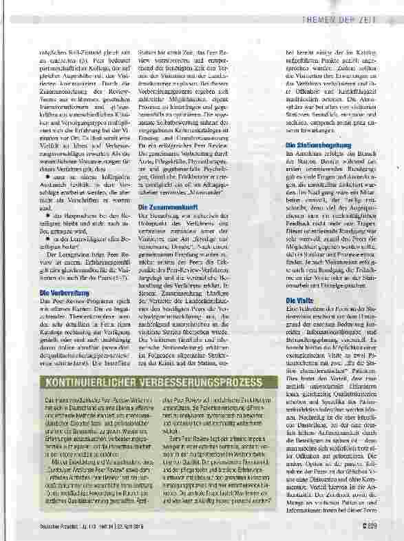 Vorschauseite 2: Peer Review in der Intensivmedizin