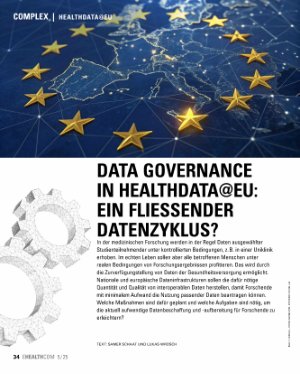Vorschauseite 1: DATA Governance in Healthdata @ EU: Ein fliessender Datenzyklus?