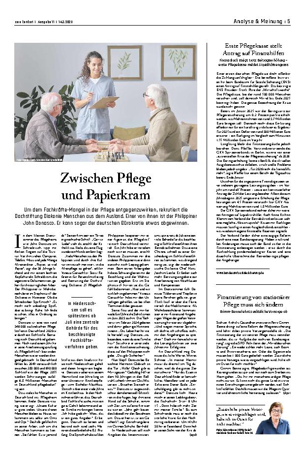 Vorschauseite 1: Zwischen Pflege und Papierkram