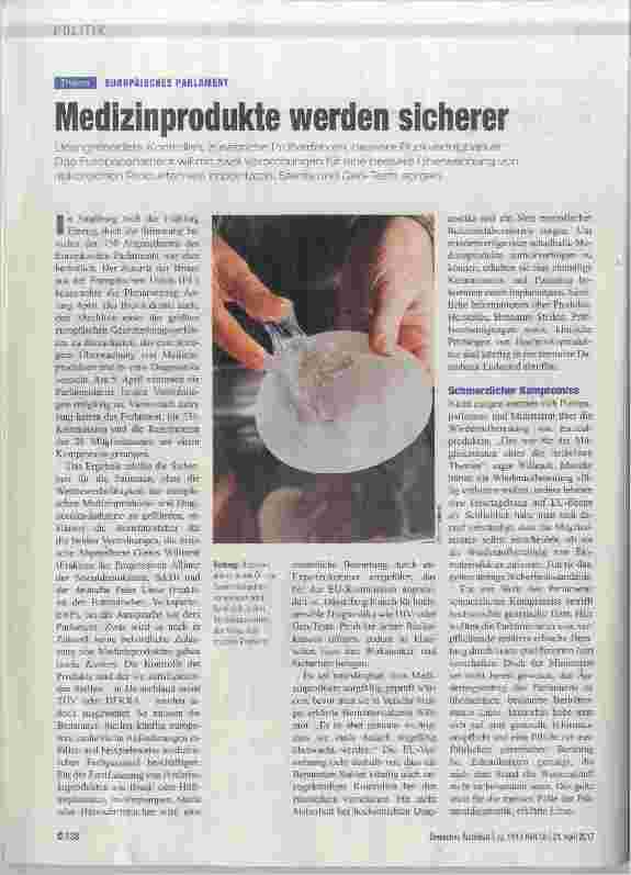 Vorschauseite 1: Medizinprodukte werden sicherer