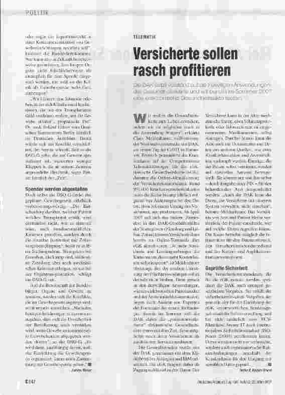Vorschauseite 2: Mehr Aufwand - weniger Spender