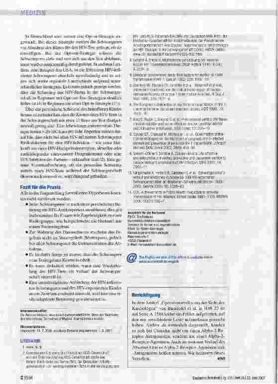 Vorschauseite 5: Vertikale HIV-Transmission und Transmissionsprophylaxe