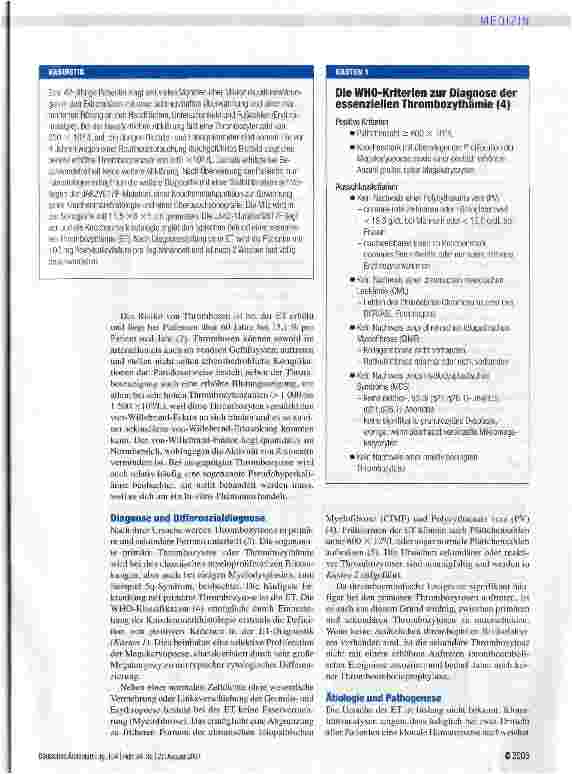 Vorschauseite 2: Essenzielle Thrombozythämie