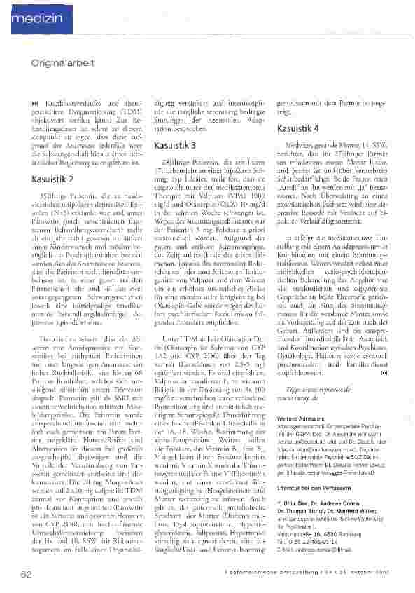 Vorschauseite 4: Psychopharmaka in der Schwangerschaft