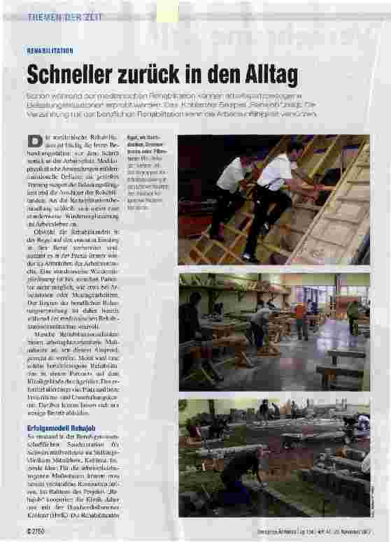 Vorschauseite 1: Schneller zurück in den Alltag