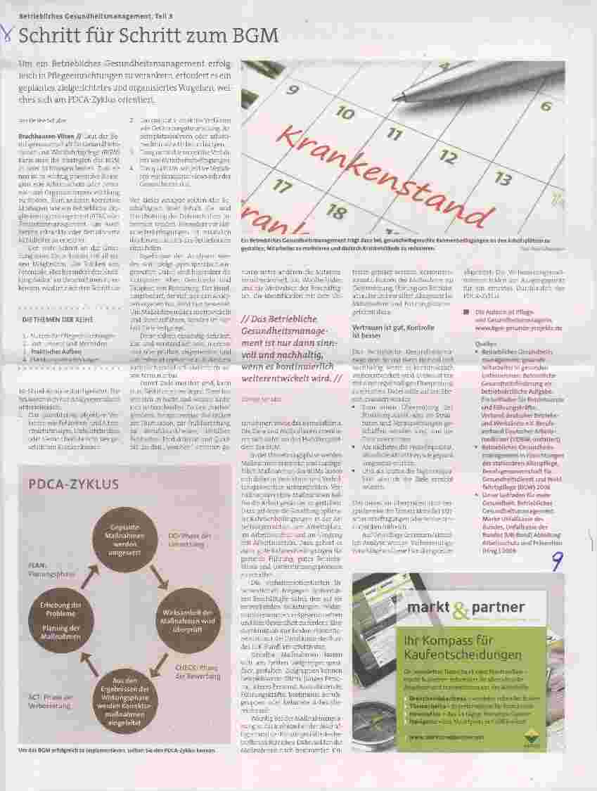 Vorschauseite 1: Betriebliches Gesundheitsmanagement, Teil 3 Schritt für Schritt zum BGM