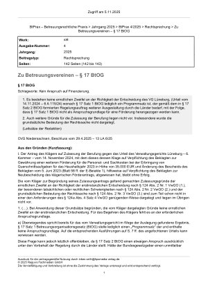 Vorschauseite 1: Zu Betreuungsvereinen – § 17 BtOG