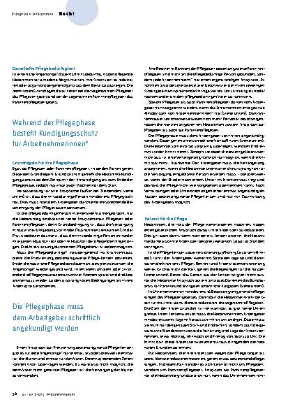 Vorschauseite 3: Pflege und Beruf verbinden