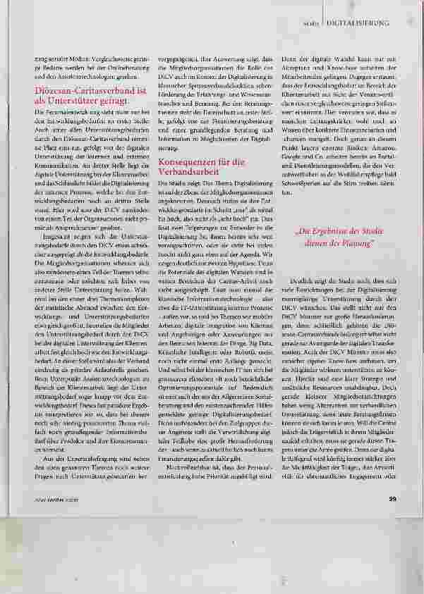 Vorschauseite 3: Digitalisierung: Wo klemmt es bei der Caritas vor Ort?