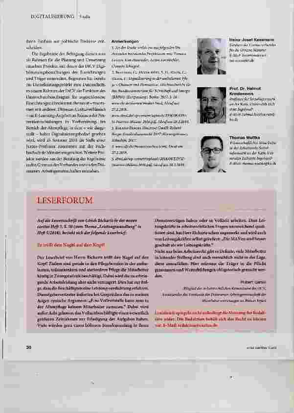 Vorschauseite 4: Digitalisierung: Wo klemmt es bei der Caritas vor Ort?