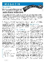 Vorschauseite 1: Vertrauen beginnt beim Kennenlernen.