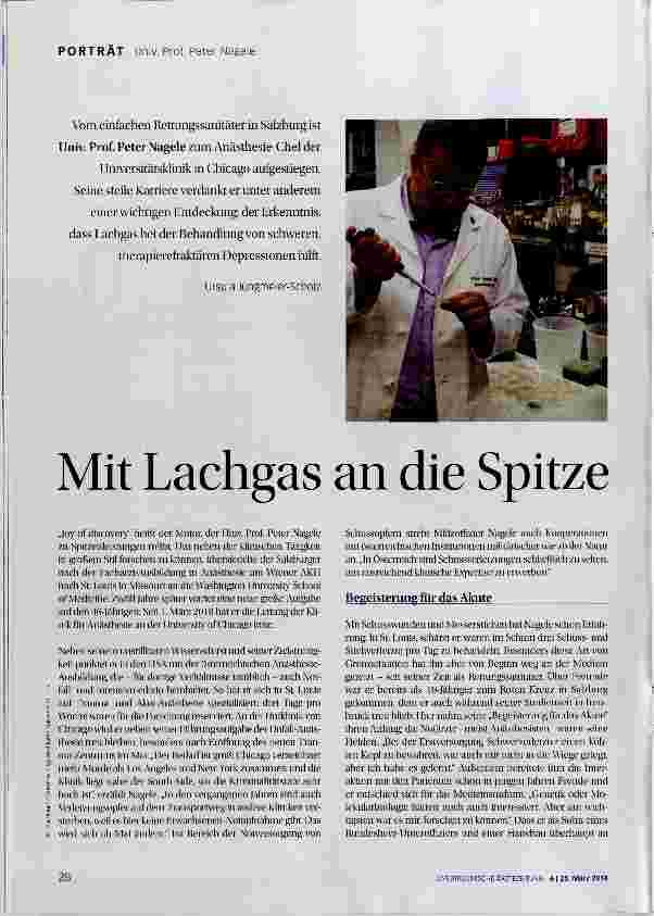 Vorschauseite 1: Mit Lachgas an die Spitze