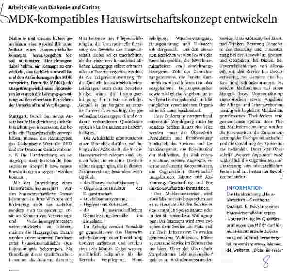 Vorschauseite 1: DMDK-kompatibles Hauswirtschaftskonzept entwickeln