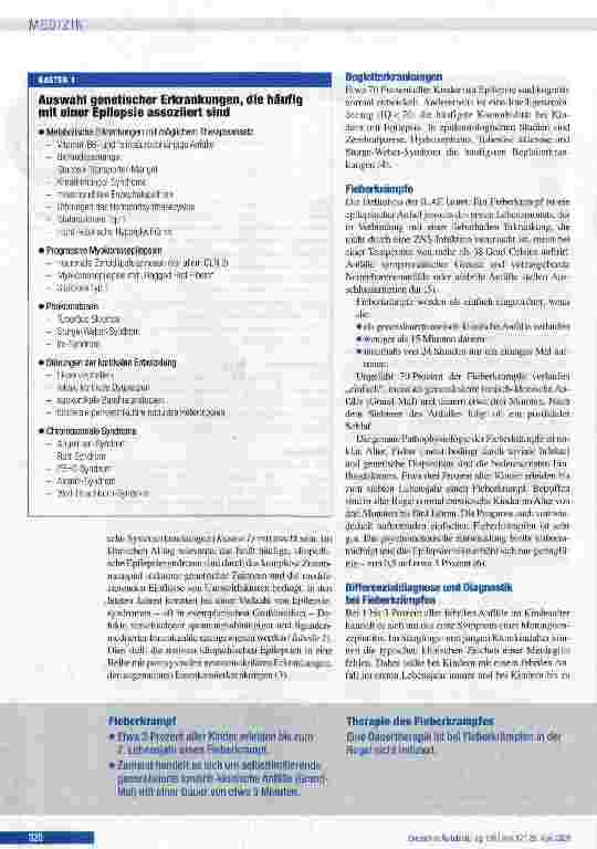 Vorschauseite 2: Epilepsie im Kindesund Jugendalter