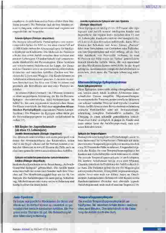 Vorschauseite 5: Epilepsie im Kindesund Jugendalter
