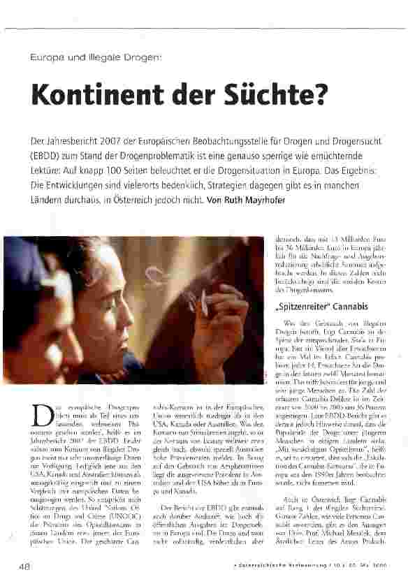 Vorschauseite 1: Kontinent der Süchte?