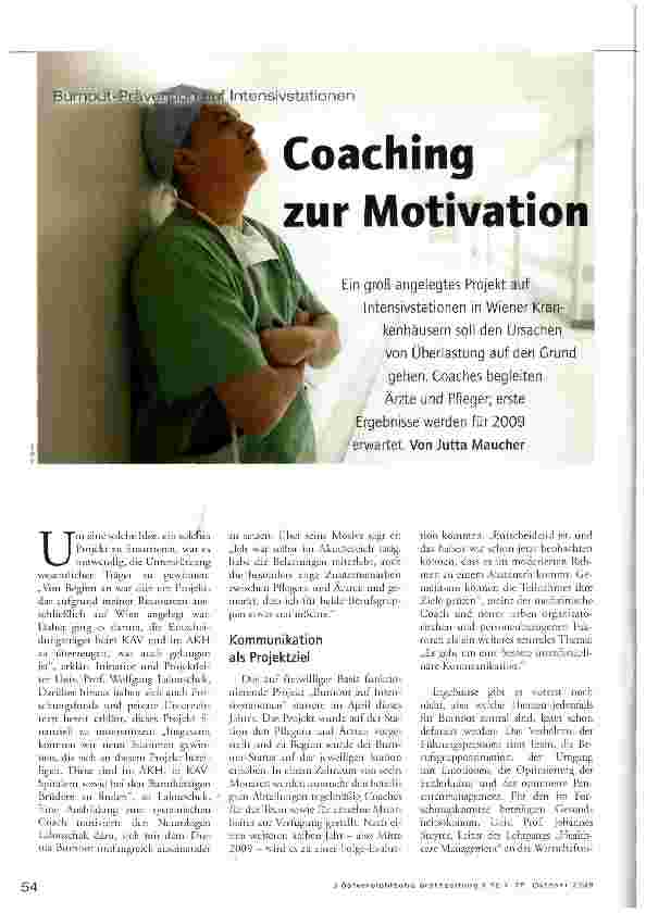 Vorschauseite 1: Coaching zur Motivation