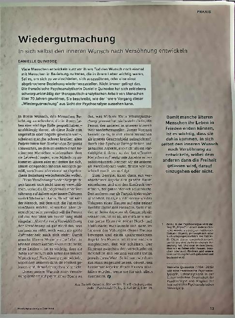 Vorschauseite 2: Wiedergutmachung: In sich selbst den inneren Wunsch nach Versöhnung entwickeln