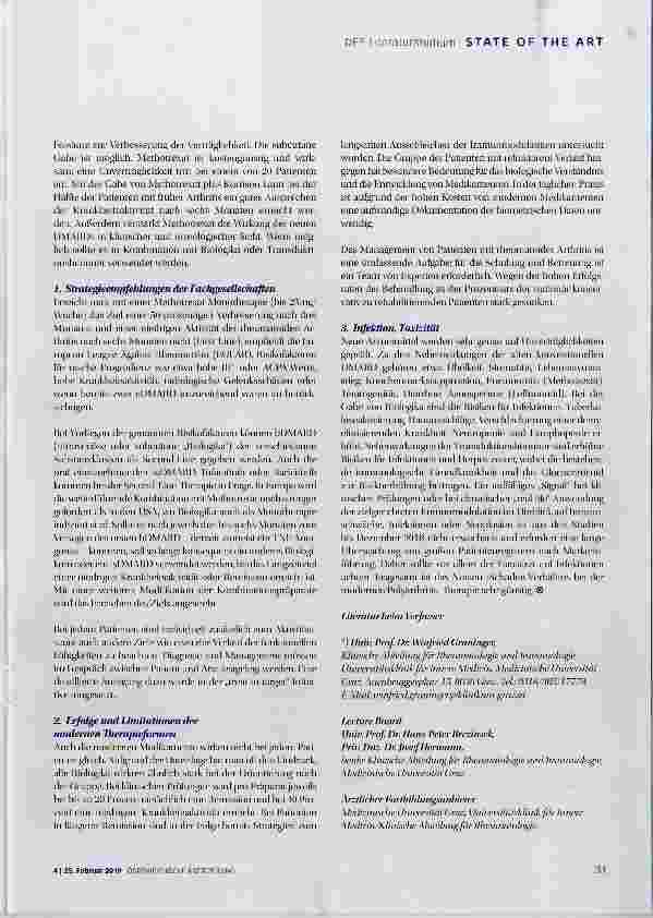 Vorschauseite 5: Rheumatoide Arthritis: aktuelle Therapie