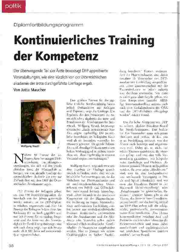 Vorschauseite 1: Kontinuierliches Training der Kompetenz