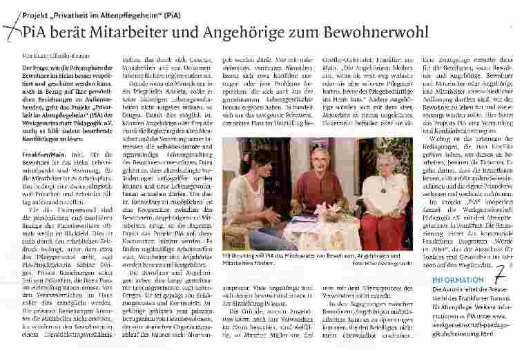 Vorschauseite 1: PiA berät Mitarbeiter