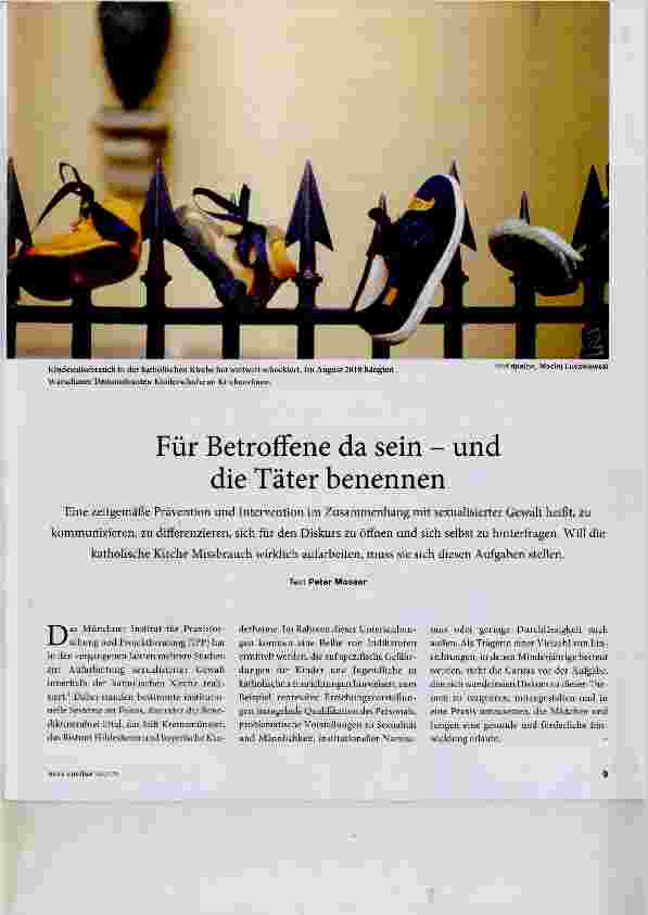 Vorschauseite 1: Für Betroffene da sein und die Täter benennen