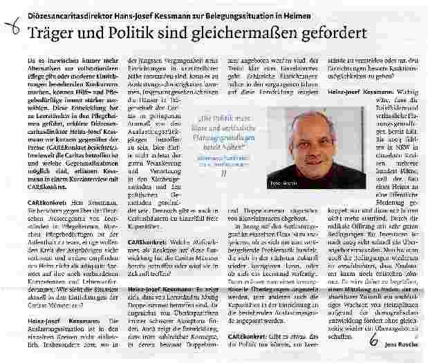 Vorschauseite 1: Träger und Politik sind gleichermaßen gefordert