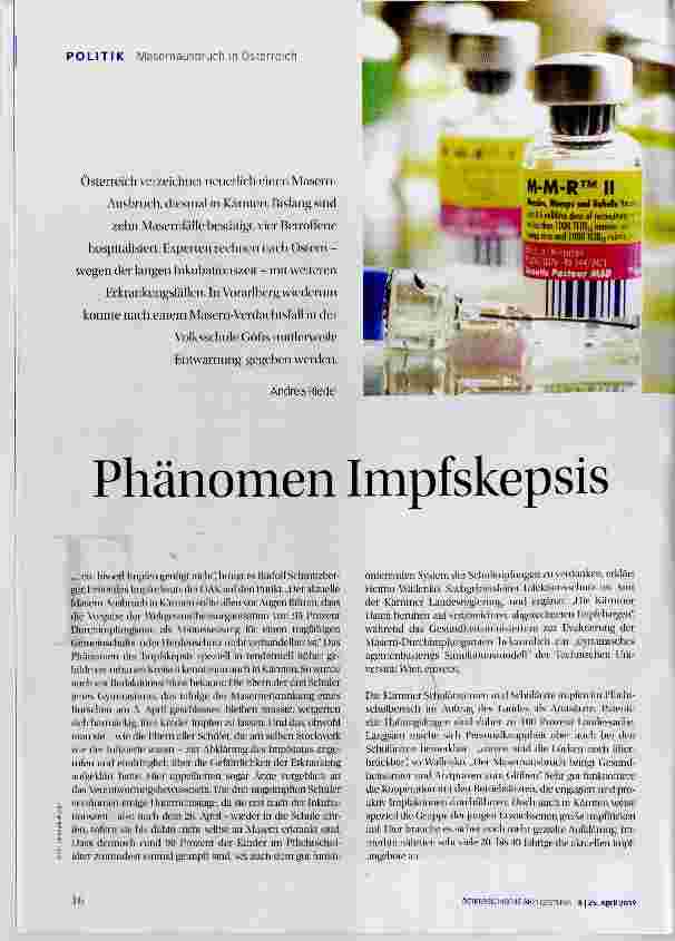 Vorschauseite 1: Phänomen Impfskepsis