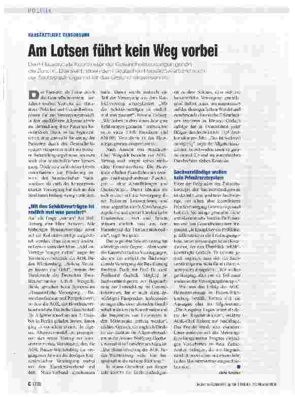 Vorschauseite 1: Am Lotsen führt kein Weg vorbei