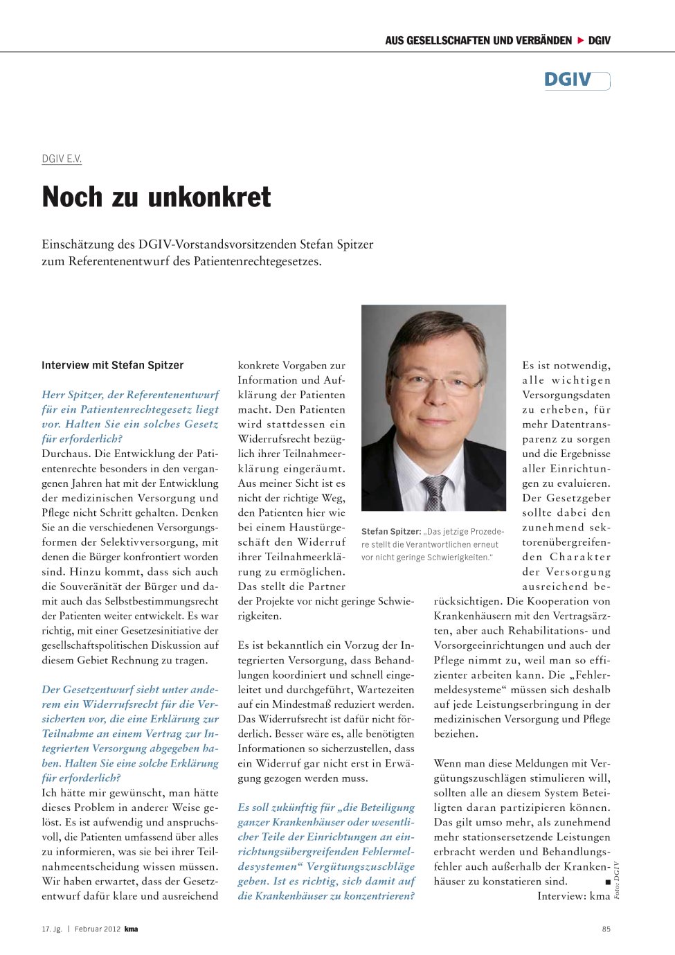 Vorschauseite 1: Noch zu unkonkret