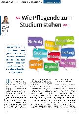 Vorschauseite 1: »Wie Pflegende zum Studium stehen«