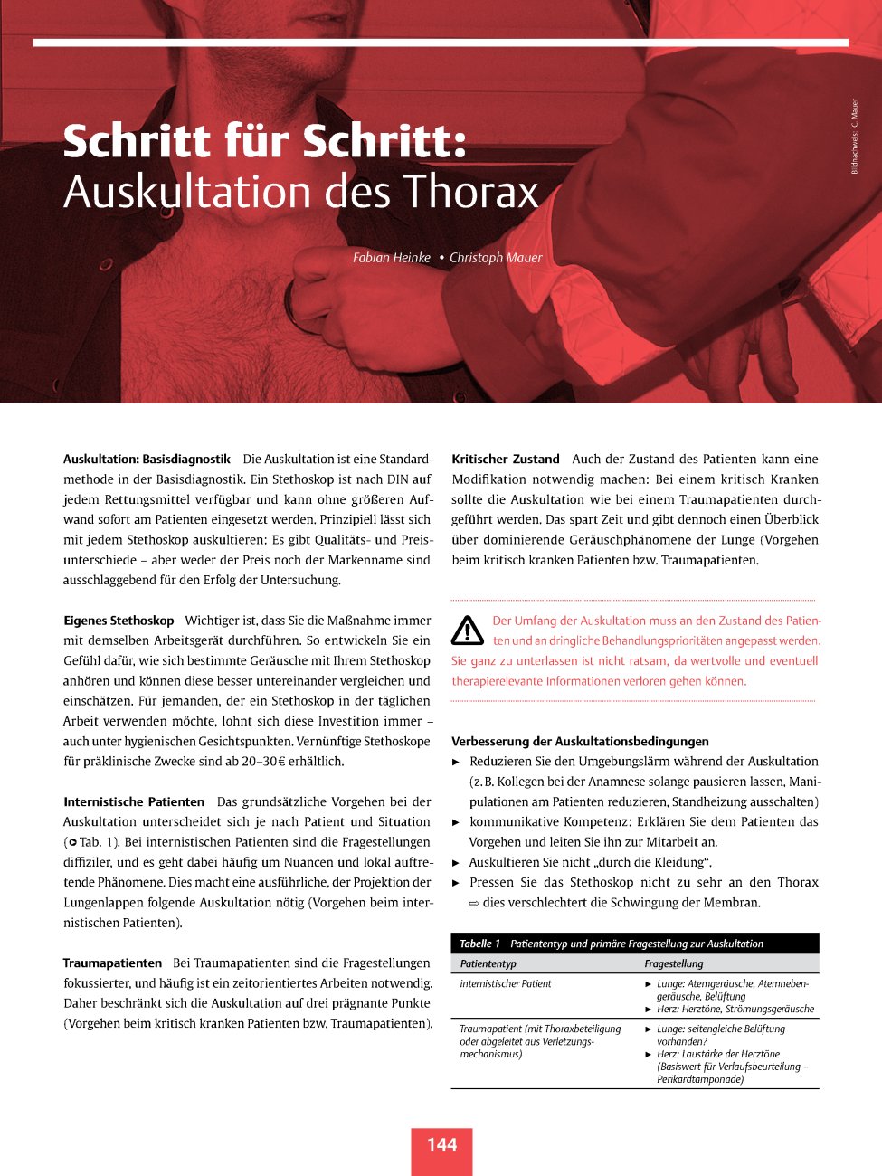 Vorschauseite 1: Schritt für Schritt: Auskultation des Thorax