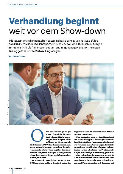 Vorschauseite 1: Verhandlung beginnt weit vor dem Show-down