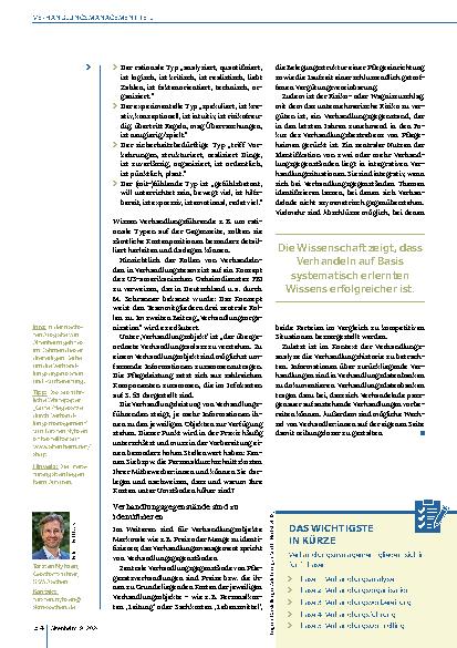 Vorschauseite 3: Verhandlung beginnt weit vor dem Show-down