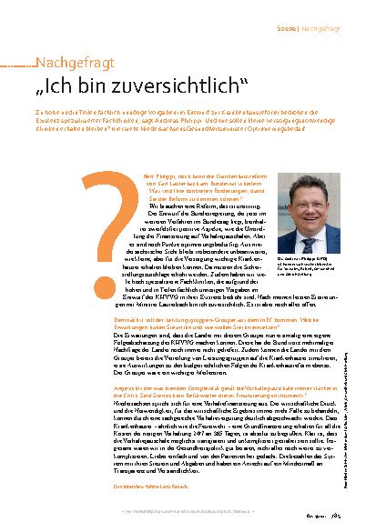 Vorschauseite 1: "Ich bin zuversichtlich."