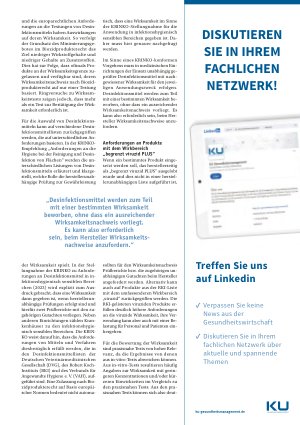 Vorschauseite 2: Desinfektion: Wirkbereich „begrenzt viruzid PLUS“ Auswahl von Desinfektionsmitteln und infektionshygienische Überwachung