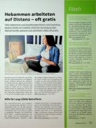 Vorschauseite 1: Hebammen arbeiteten auf Distanz - oft gratis.