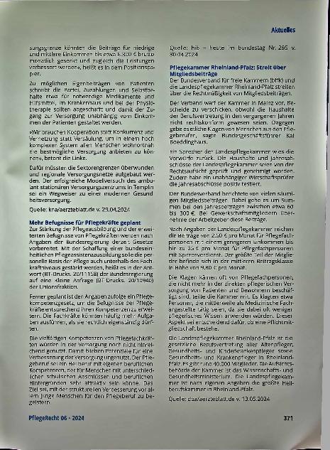 Vorschauseite 2: Aktuelle Fragen zur Gesundheitsund Kinderkrankenpflege