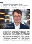 Vorschauseite 1: Private Investitionen und private Anbieter sind auch in der Pflege wichtig. Ohne sie könnten wir die pflegerische Versorgung nicht sicherstellen.
