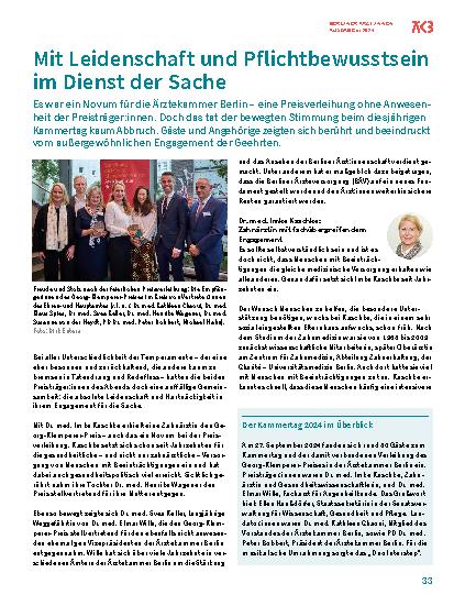 Vorschauseite 1: Mit Leidenschaft und Pflichtbewusstsein im Dienst der Sache.
