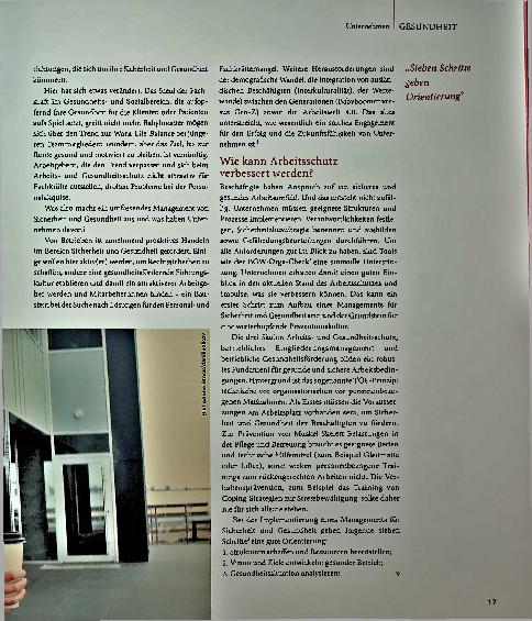 Vorschauseite 2: Sicherheit und Gesundheit: Wer sich nicht kümmert, kann dichtmachen.