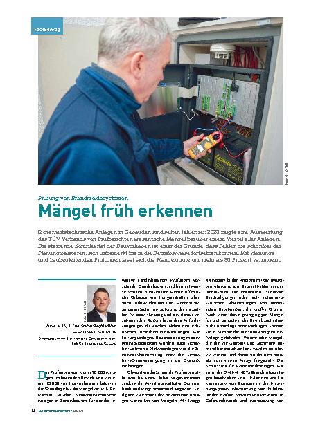 Vorschauseite 1: Prüfung von Brandmeldesystemen Mängel früh erkennen