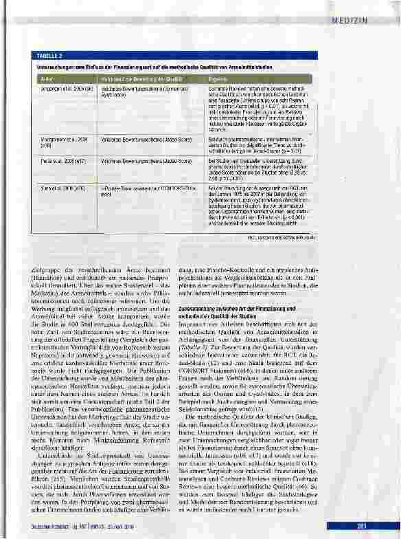 Vorschauseite 5: Finanzierung von Arzneimittelstudien durch pharmazeutische Unternehmen und die Folgen