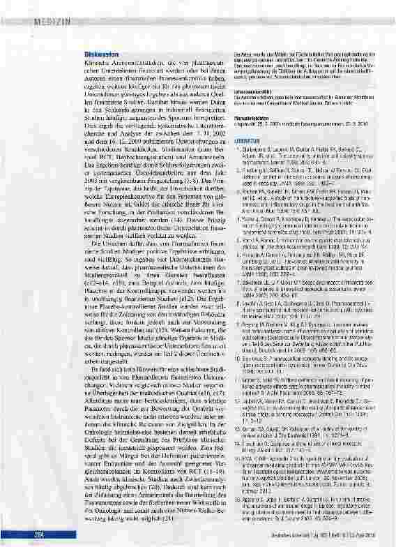 Vorschauseite 6: Finanzierung von Arzneimittelstudien durch pharmazeutische Unternehmen und die Folgen