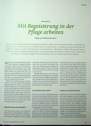 Vorschauseite 2: Mit Begeisterung in der Pflege arbeiten Tipps zur Selbstmotivation
